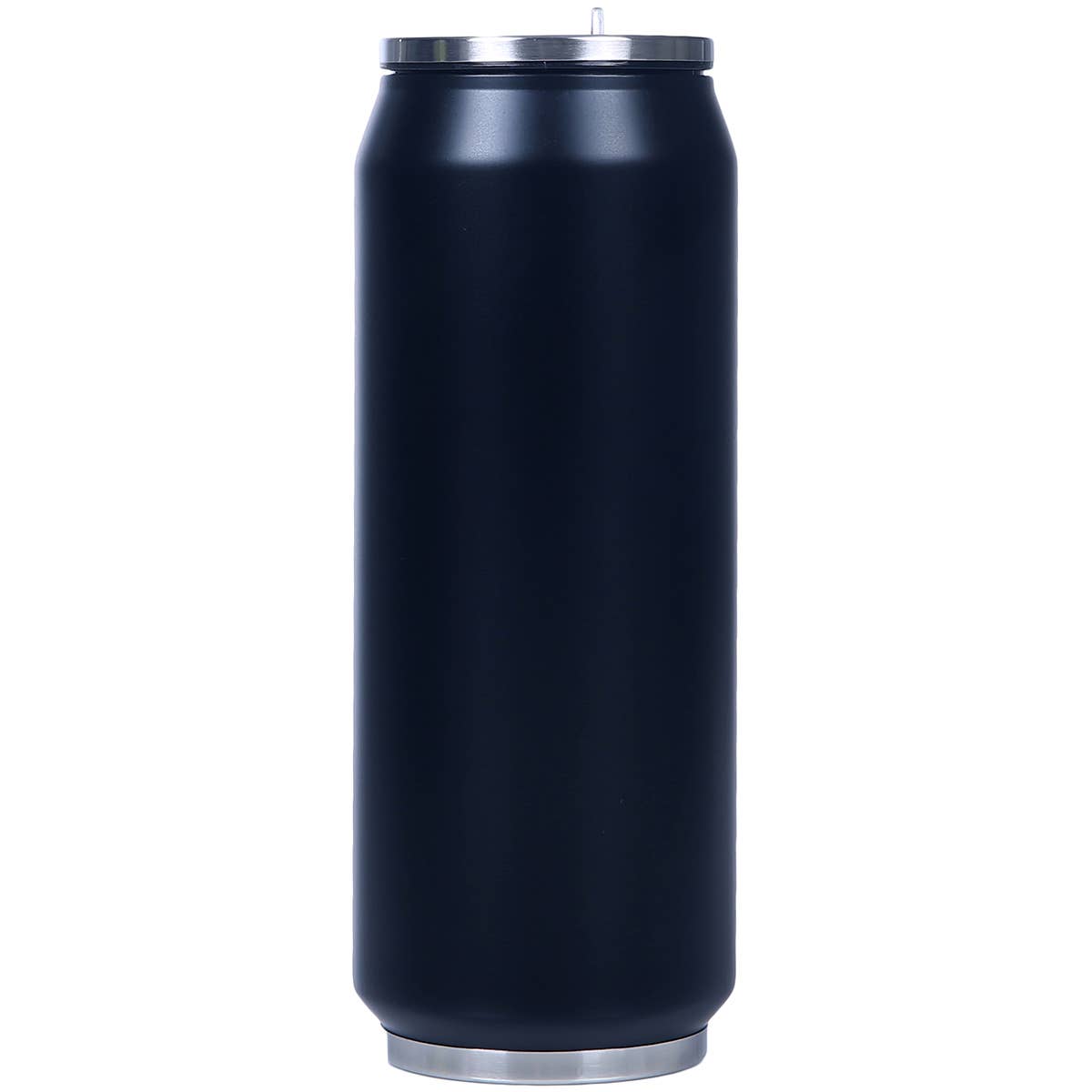 Black Insulated Fliptop Matte Can | Stainless Tumbler
