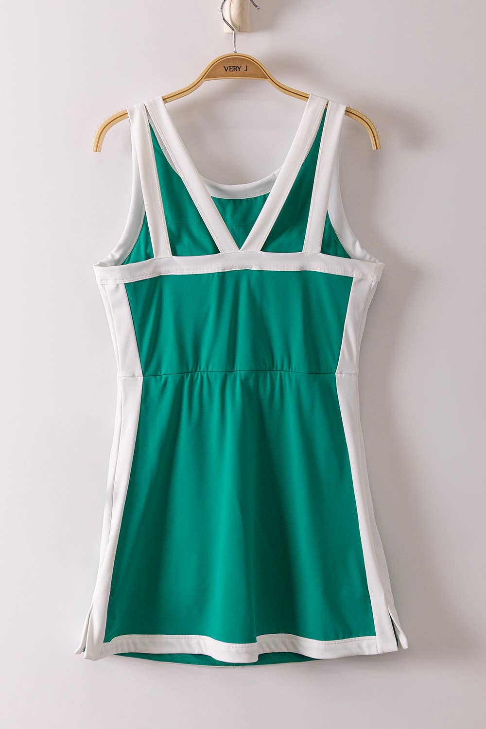 Color Block Activewear Mini Dress W/ Bra Cap