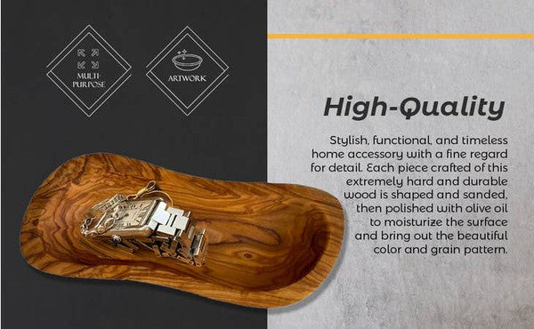 Mediterranean Olive Wood Multi-Functional Bowl