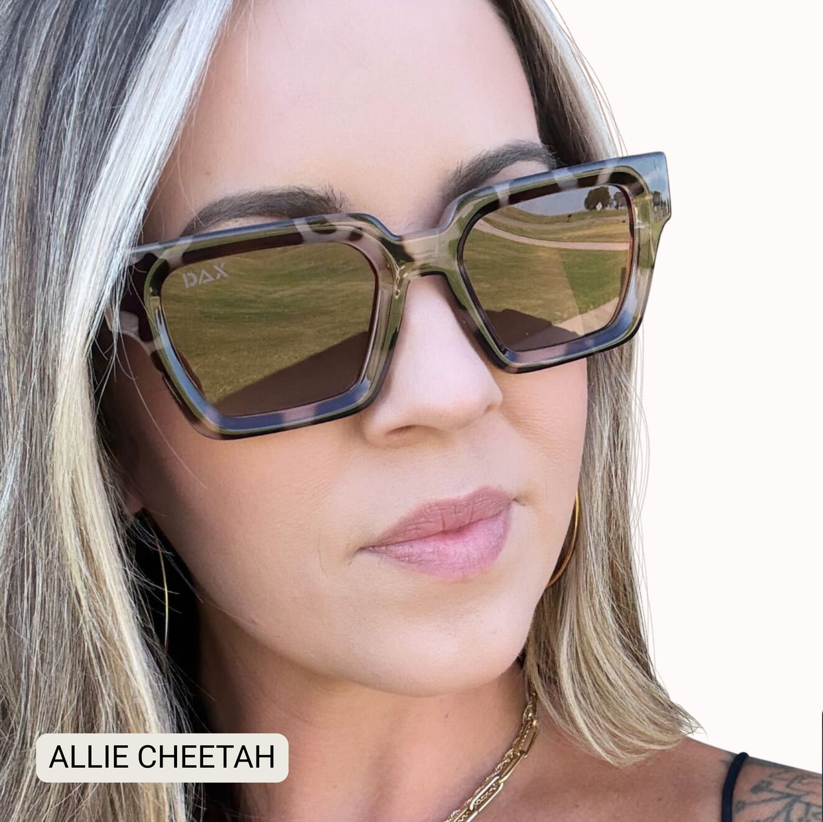 DAX Allie - Women's Polarized Medium Rectangle Sunglasses