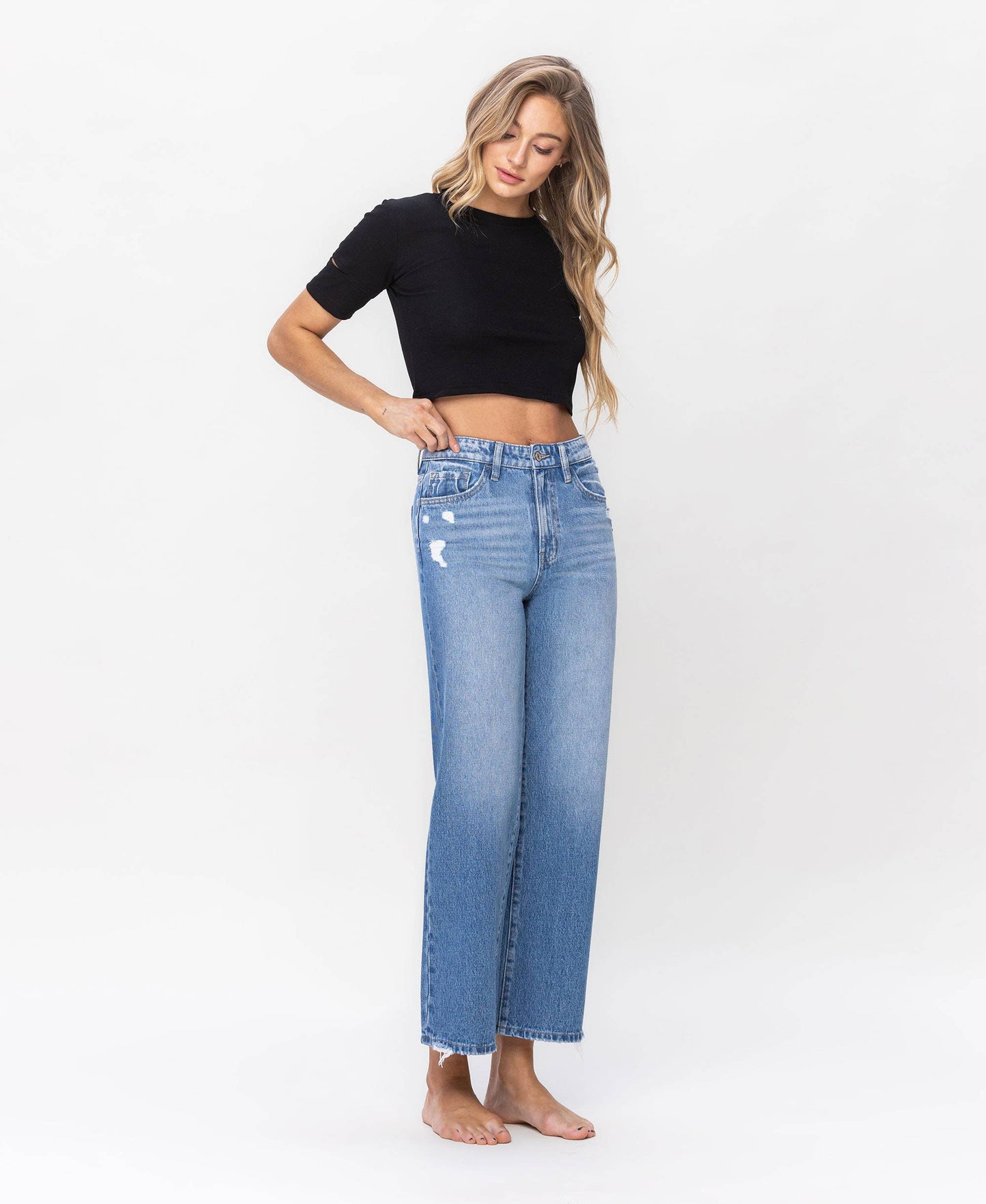 SUPER HIGH RISE WIDE JEANS