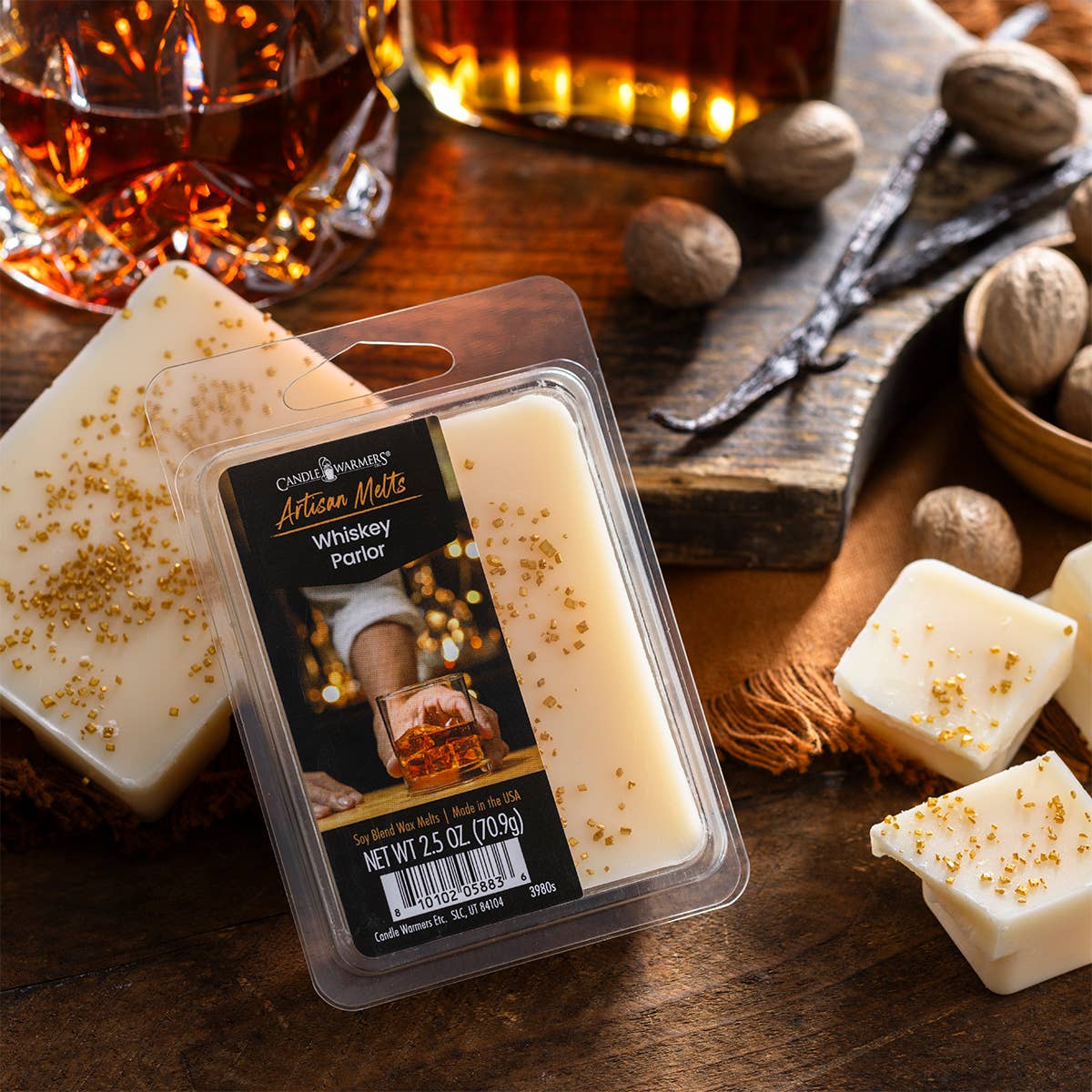 2.5 oz Artisan Wax Melt Whiskey Parlor
