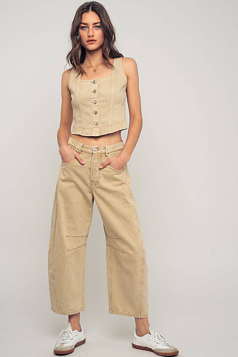 Time will Tell Barrel Jeans