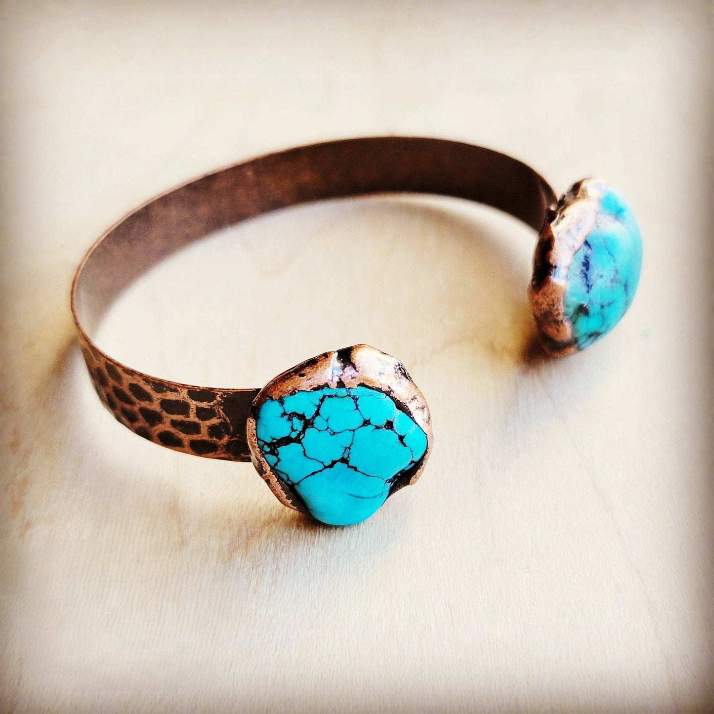 Genuine Natural Turquoise Cuff Bangle Bracelet