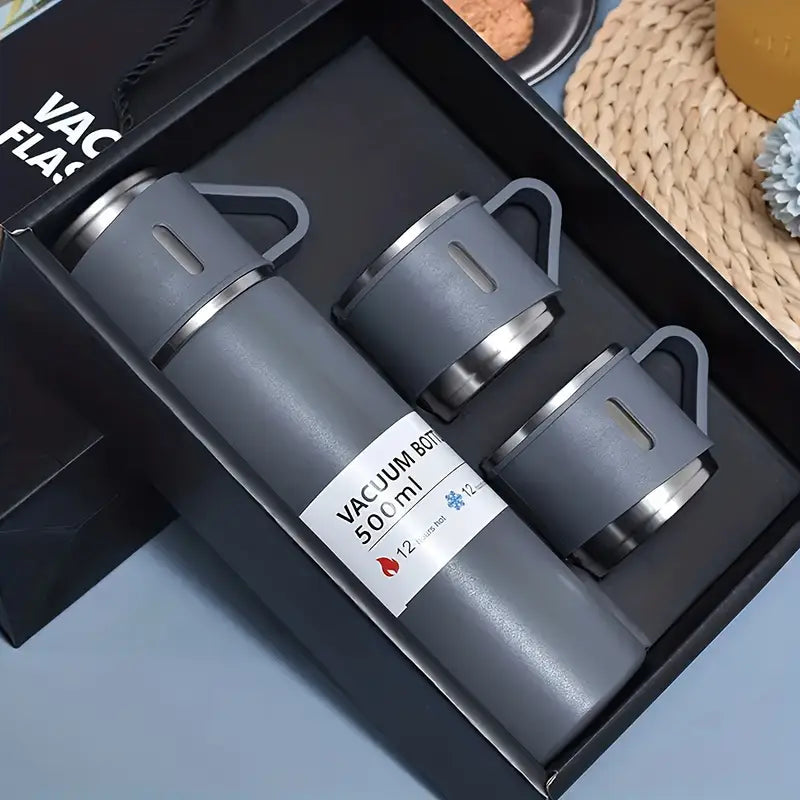 Insulated Stainless Steel Vacuum Bottle Set
