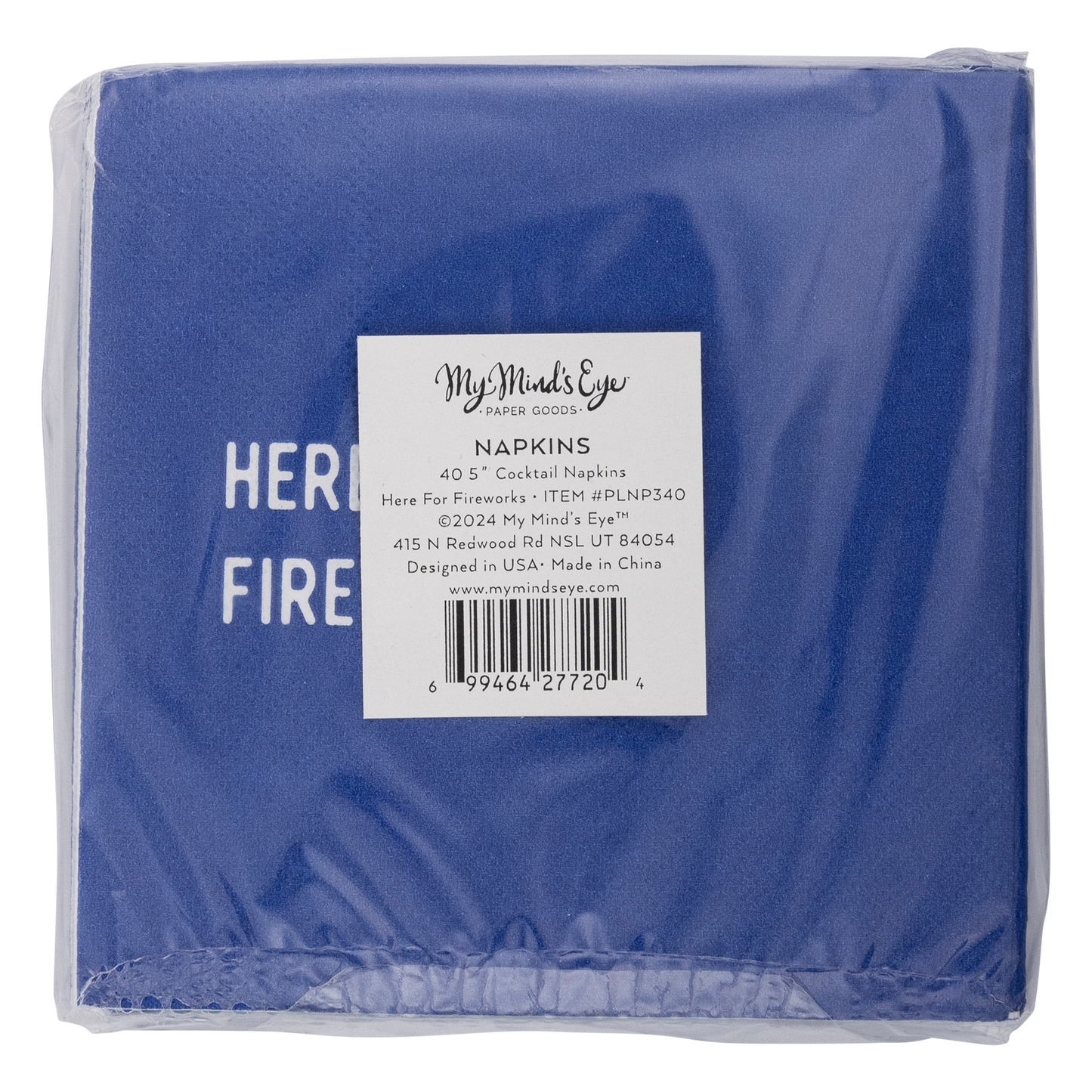 Here For Fireworks Paper Cocktail Napkin