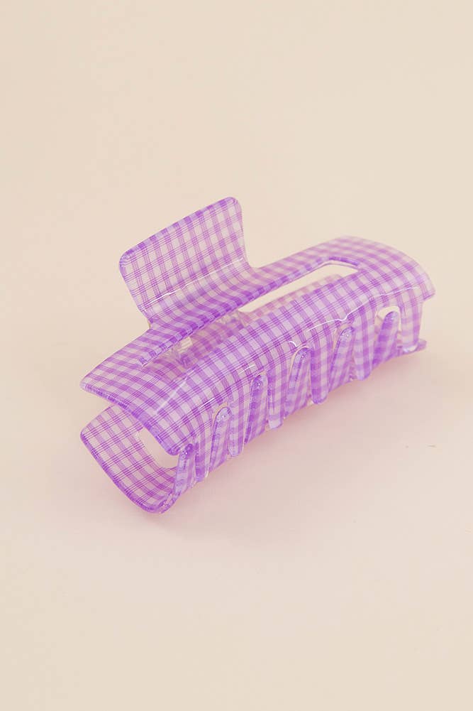 Gingham Hair Claw Clip