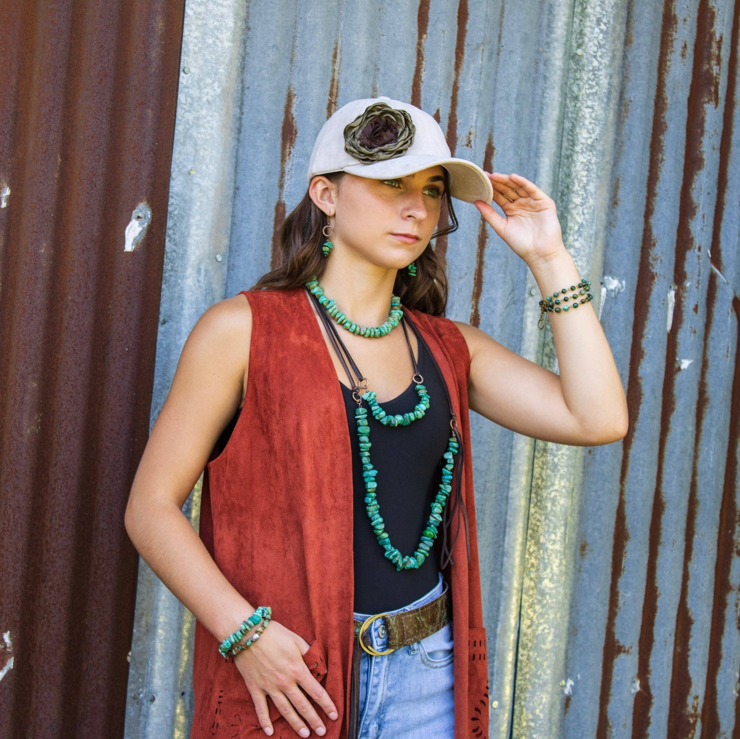 Chunky Genuine Natural Turquoise Beaded Collar Necklace