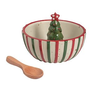 TREE FARM XMAS CANDY DISH