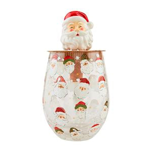 SANTA CHRISTMAS WINE GLASS