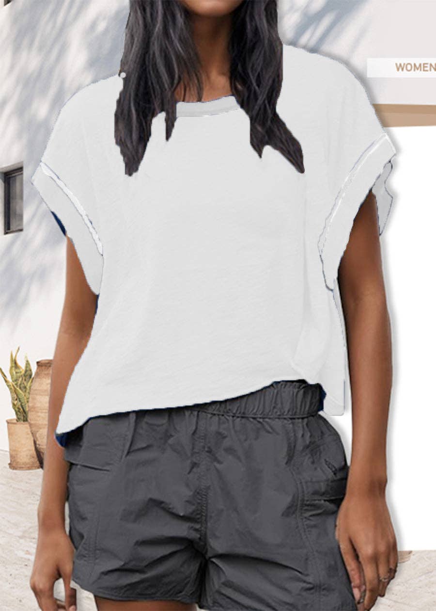 White Cross-Back Shirt