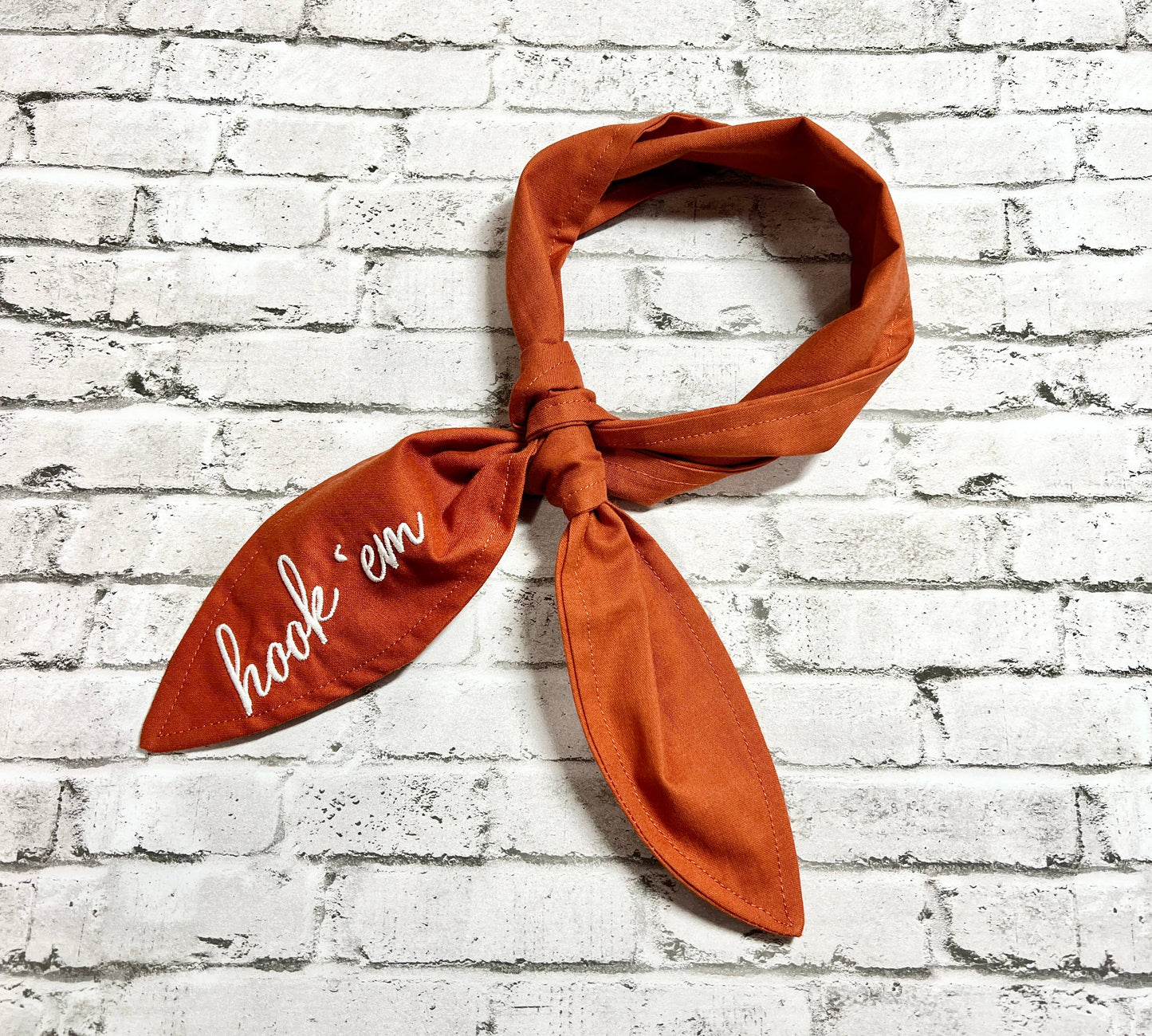 Hook 'Em Ascot Orange Scarf