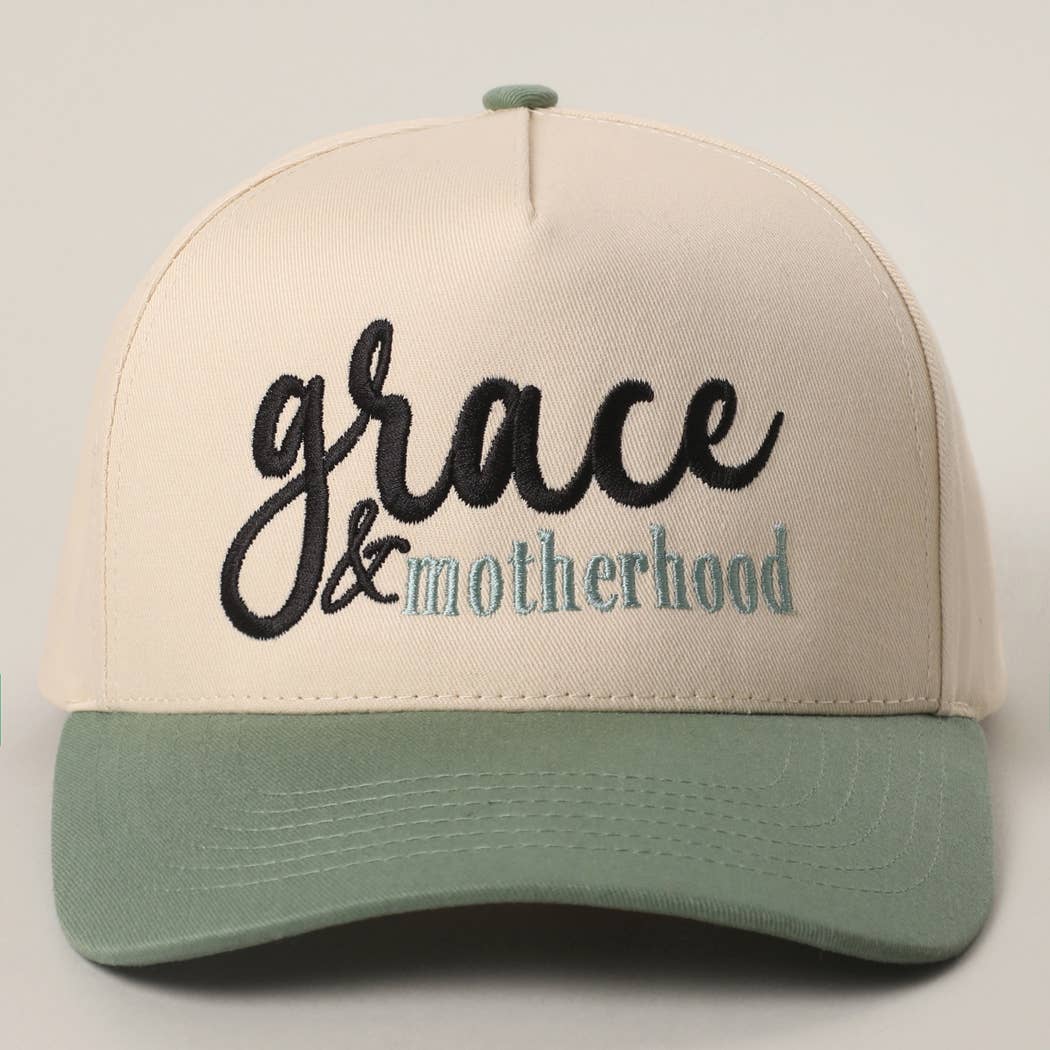 Grace & Motherhood Embroidery Two-Tone Trucker Hat