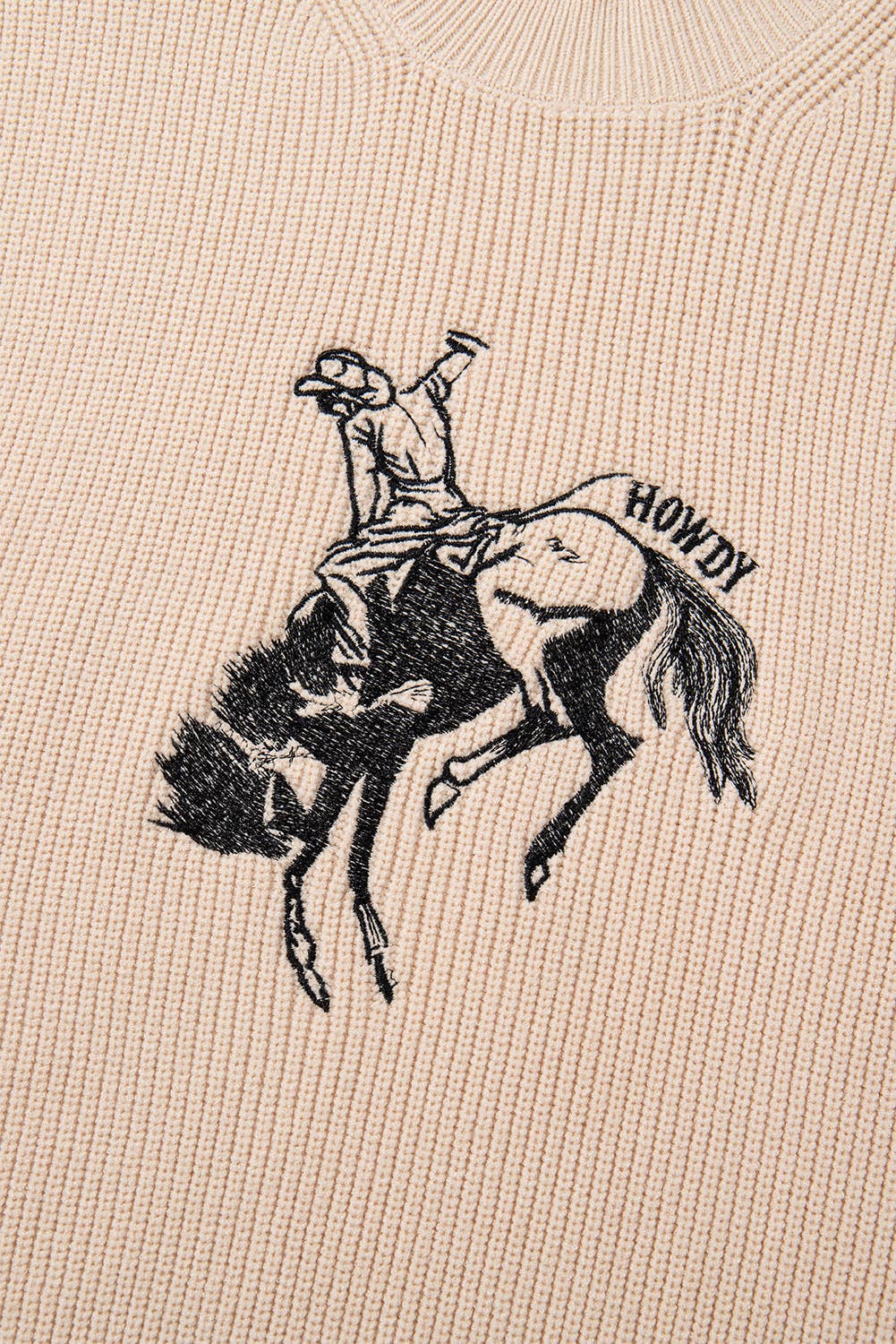 HOWDY Rodeo Cowboy Printed Short Sleeve Sweater |