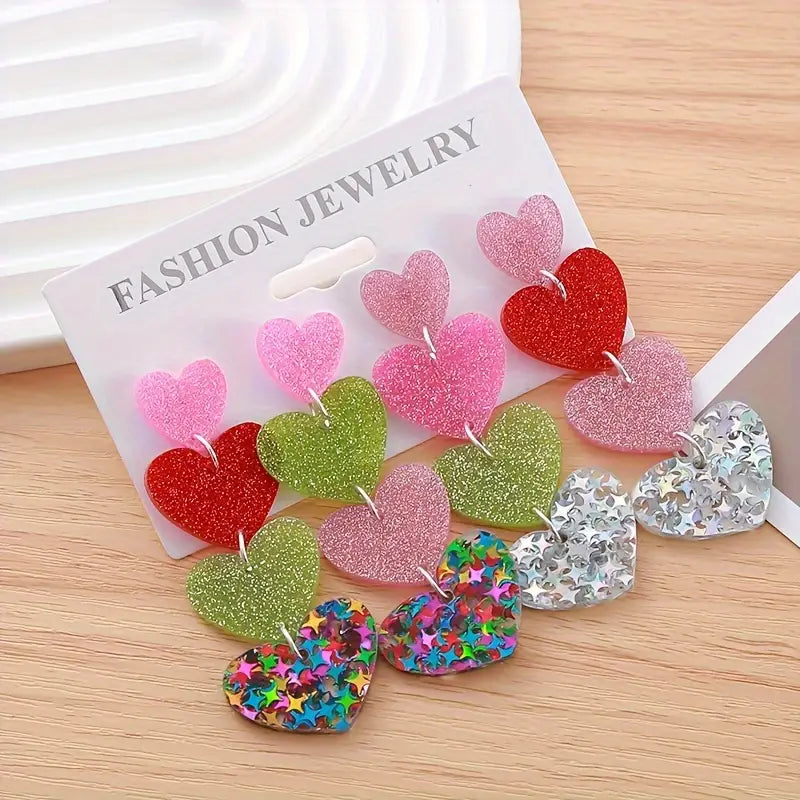 Stacked Heart Earring