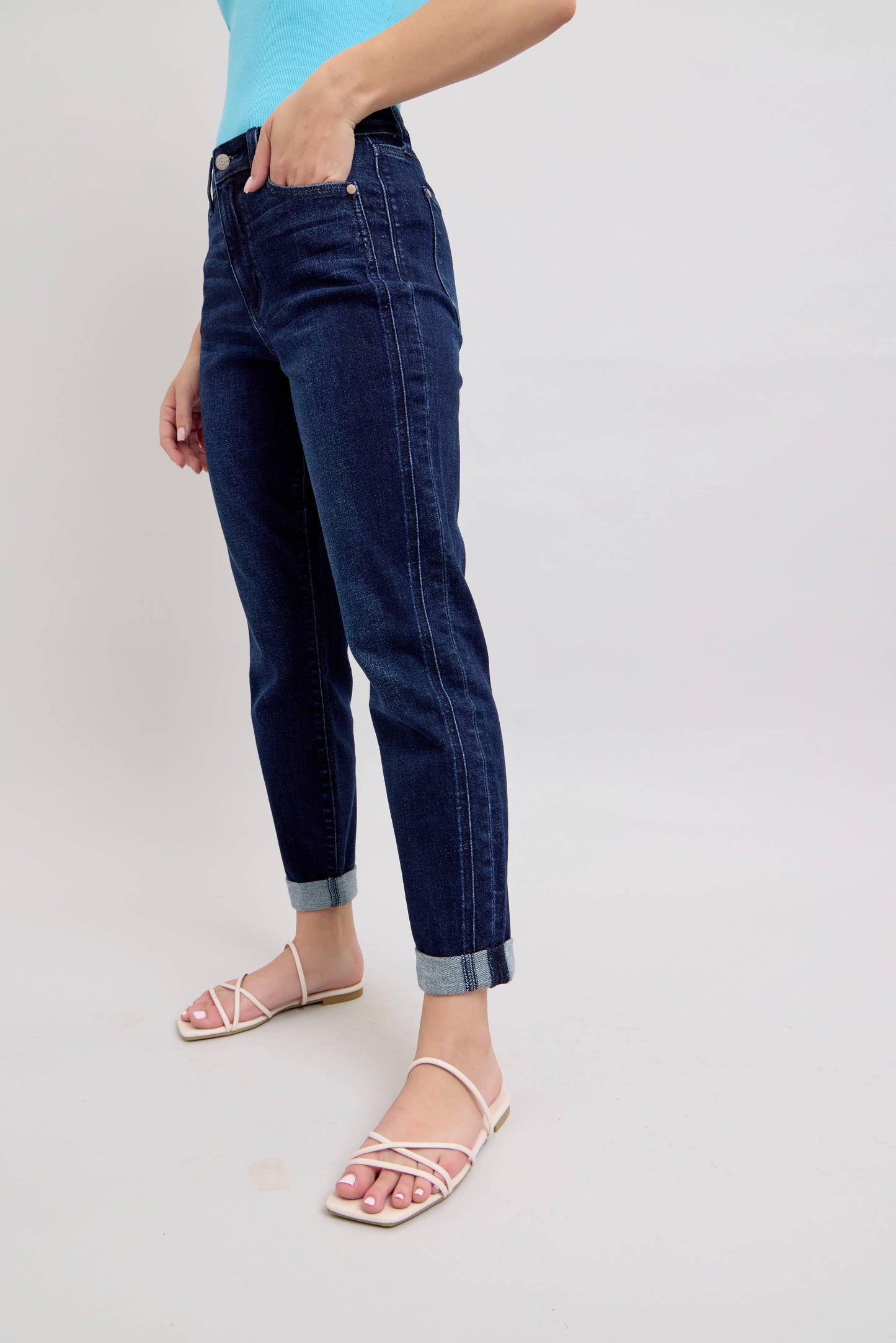 Dark Wash High Waisted Boyfriend Judy Blue