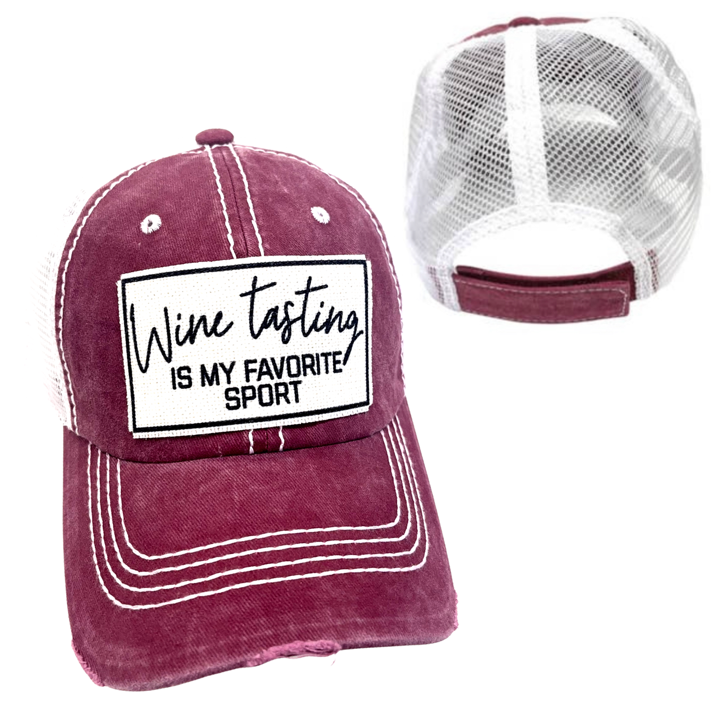 WINE TASTING IS MY FAVORITE SPORT CAP