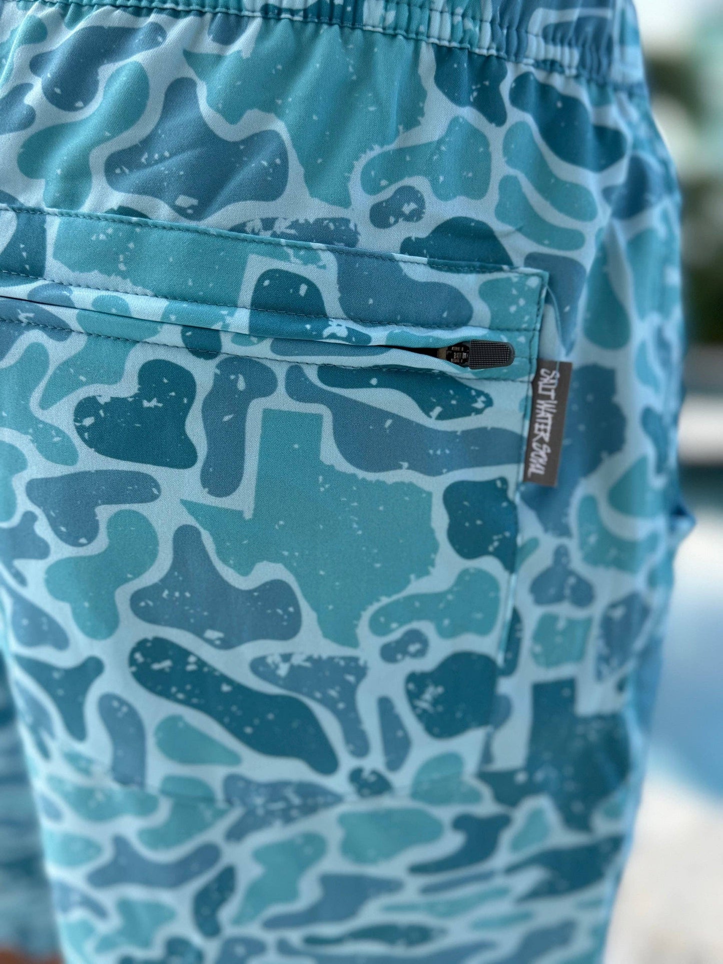 Salt Water Soul Texas Ocean Camo Athletic Shorts