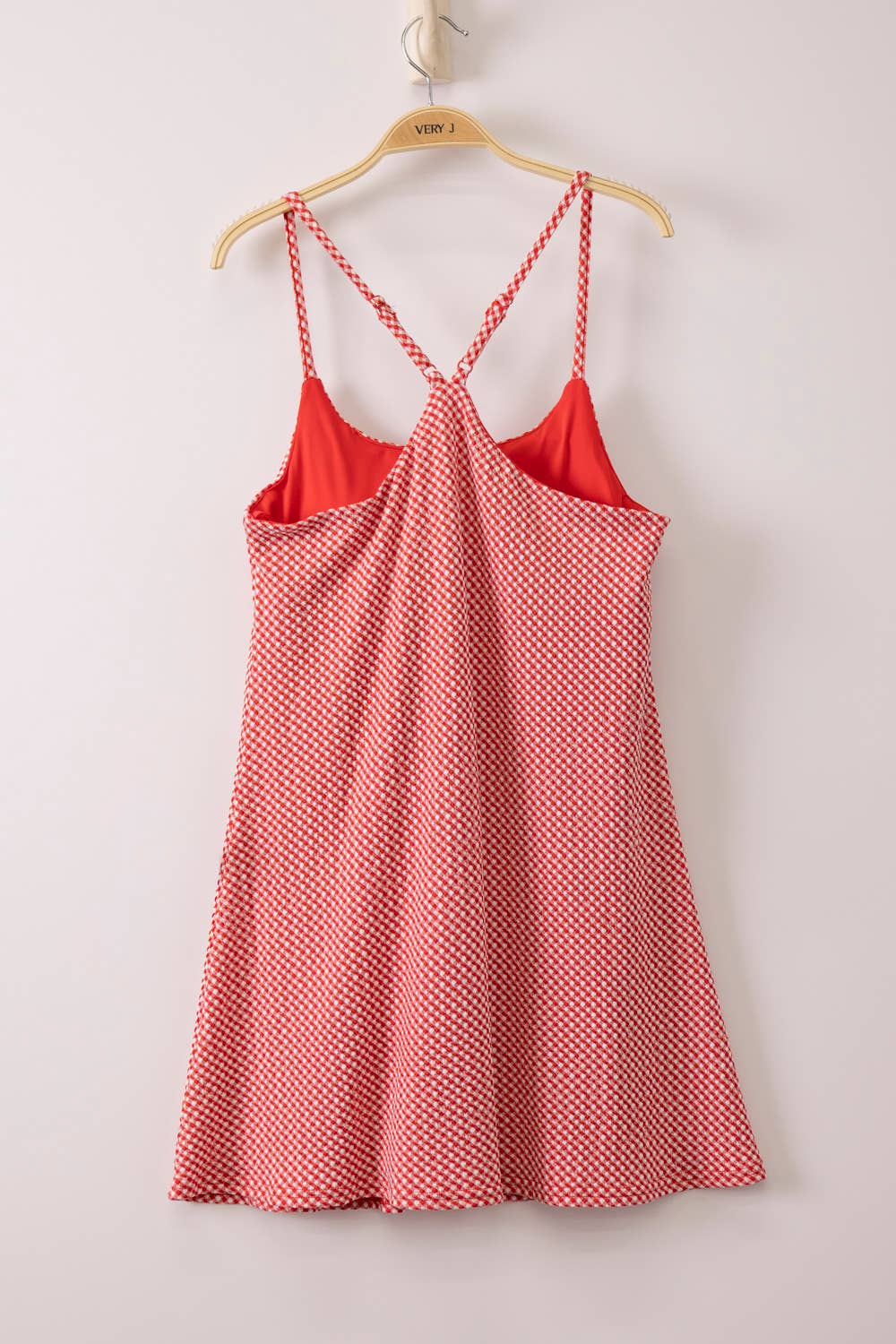Textured Checkered Knit Activewear Tennis Dress