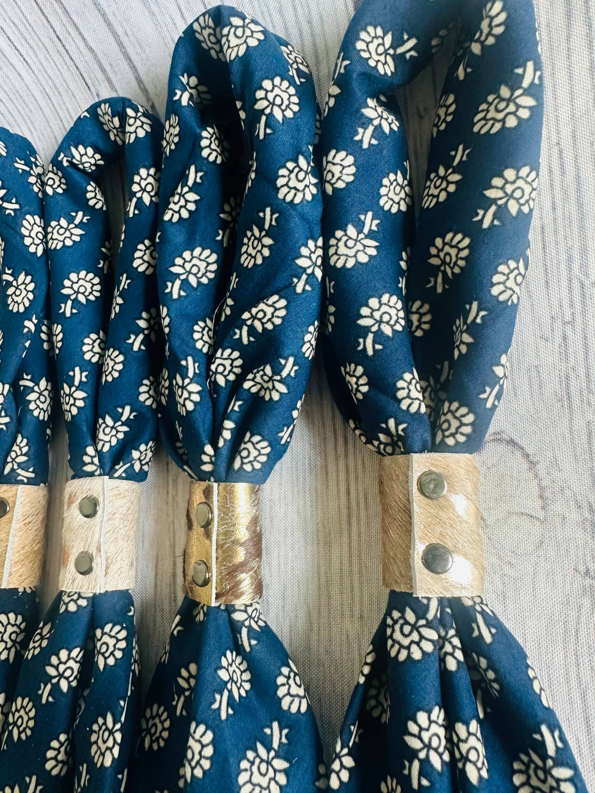 Blue Floral Bandanas (slides sold separately)