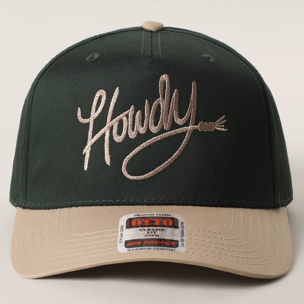 Howdy Embroidered Classic Two-Tone Trucker Hat