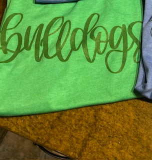 Tone on Tone Coquette Custom Game Day Bulldog Tee