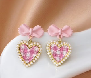 Heart Bow Earrings