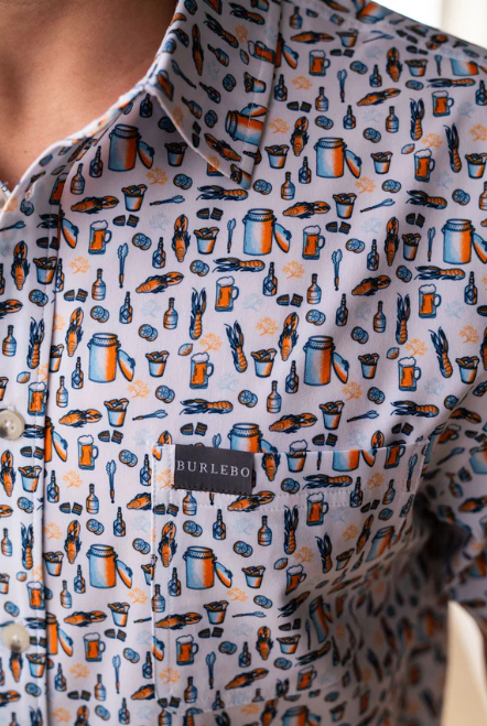 Burlebo Performance Button Up - Crawfish Boil
