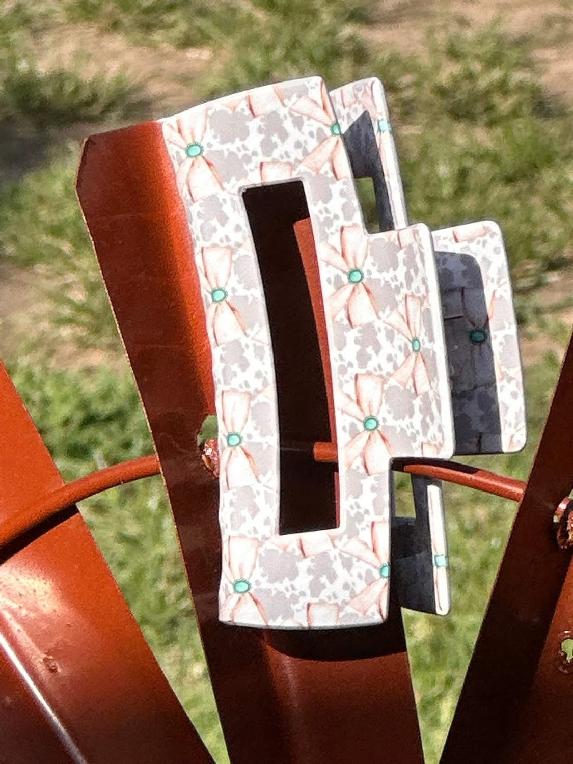 Large Pattern Claw Clips
