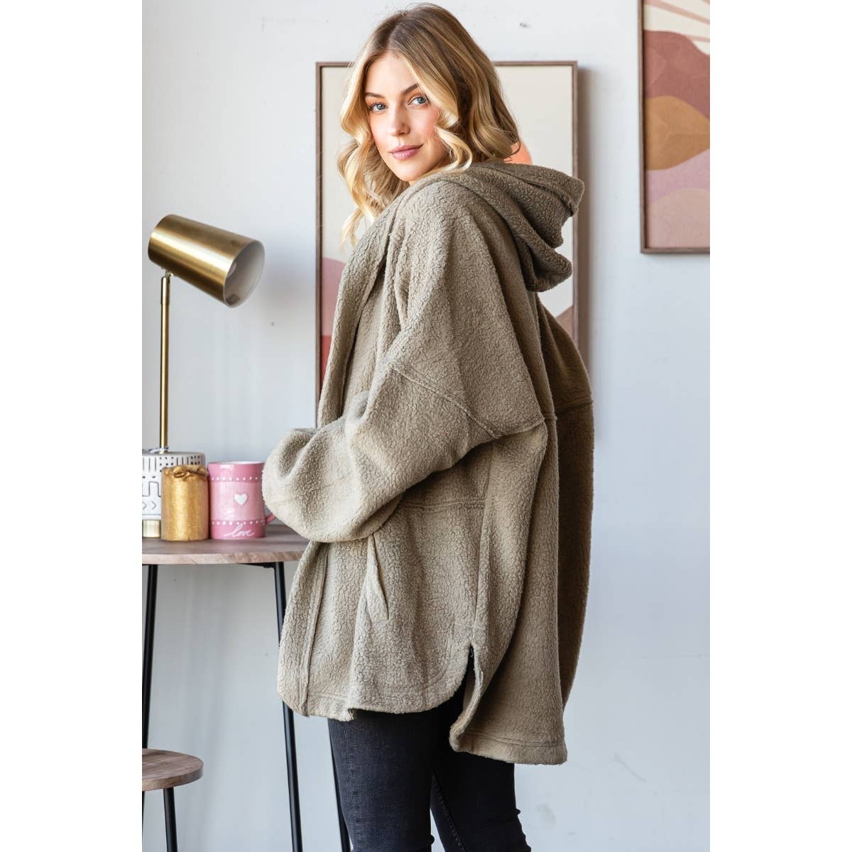 Lightweight Fleece Hooded Jacket