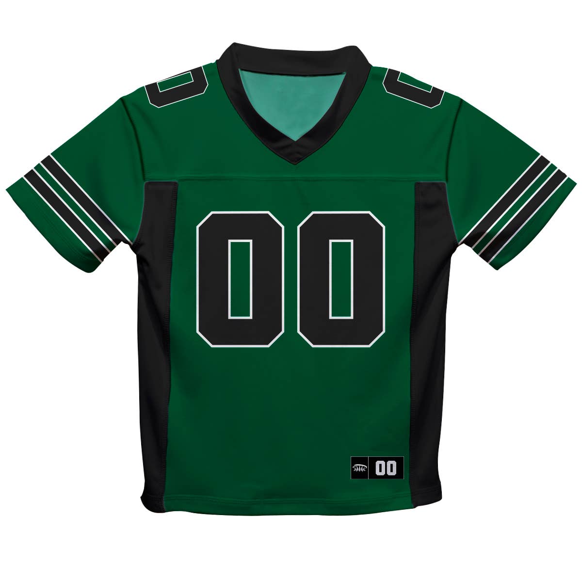 Vive La Fete Game Day Green Black Fashion Football T-Shirt