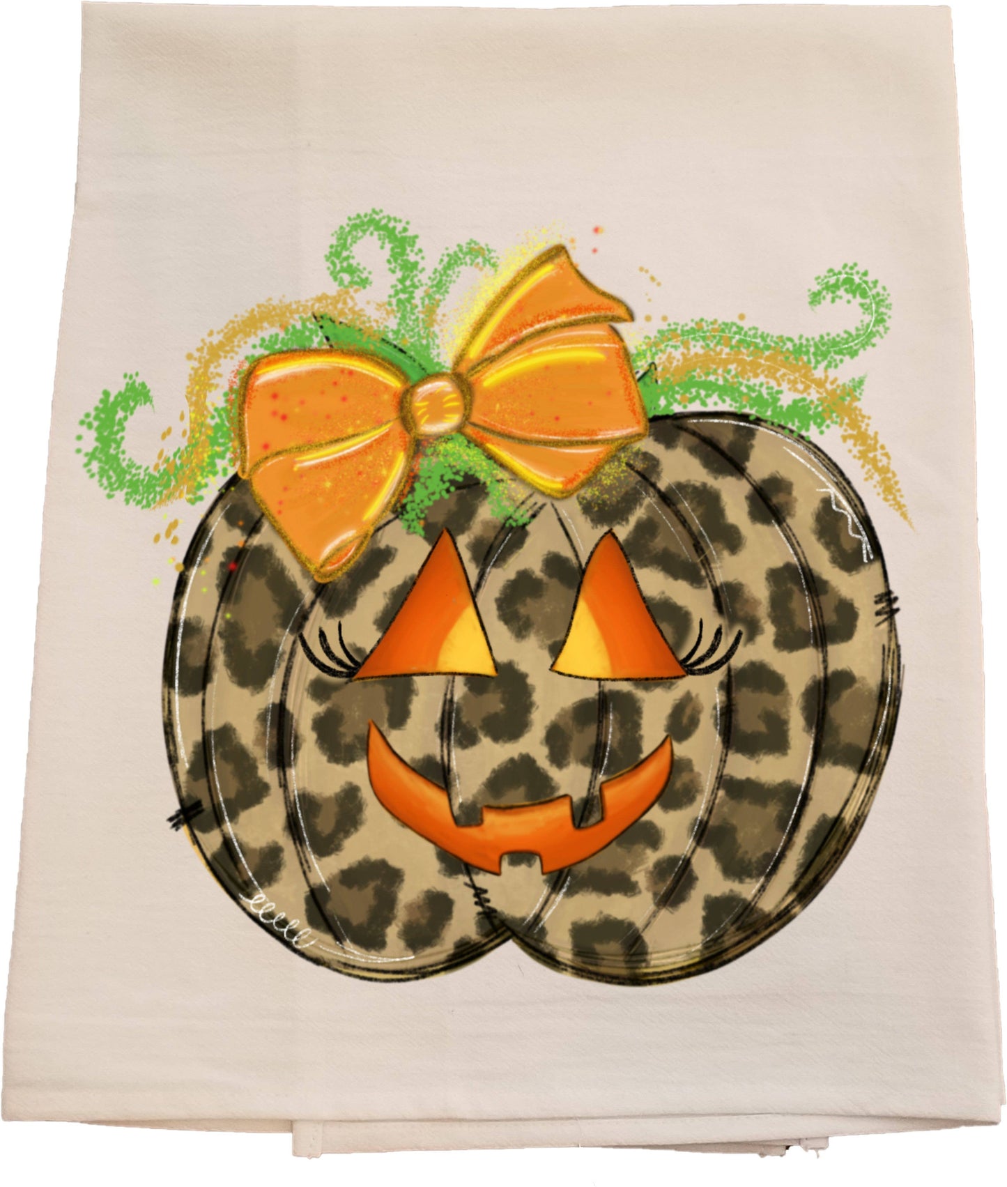 Leopard Pumpkin Tea Towel