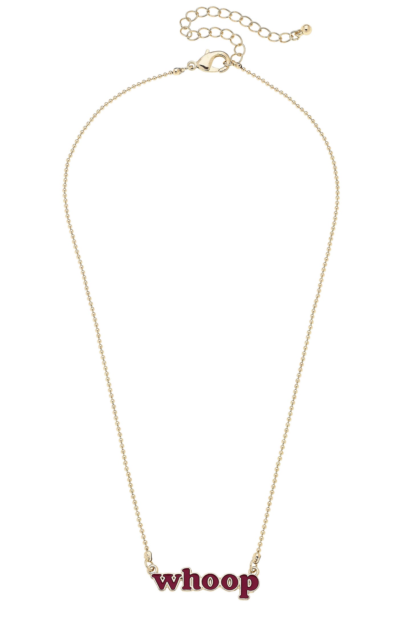 Texas A&M Aggies Slogan Necklace in Maroon/Shiny Gold