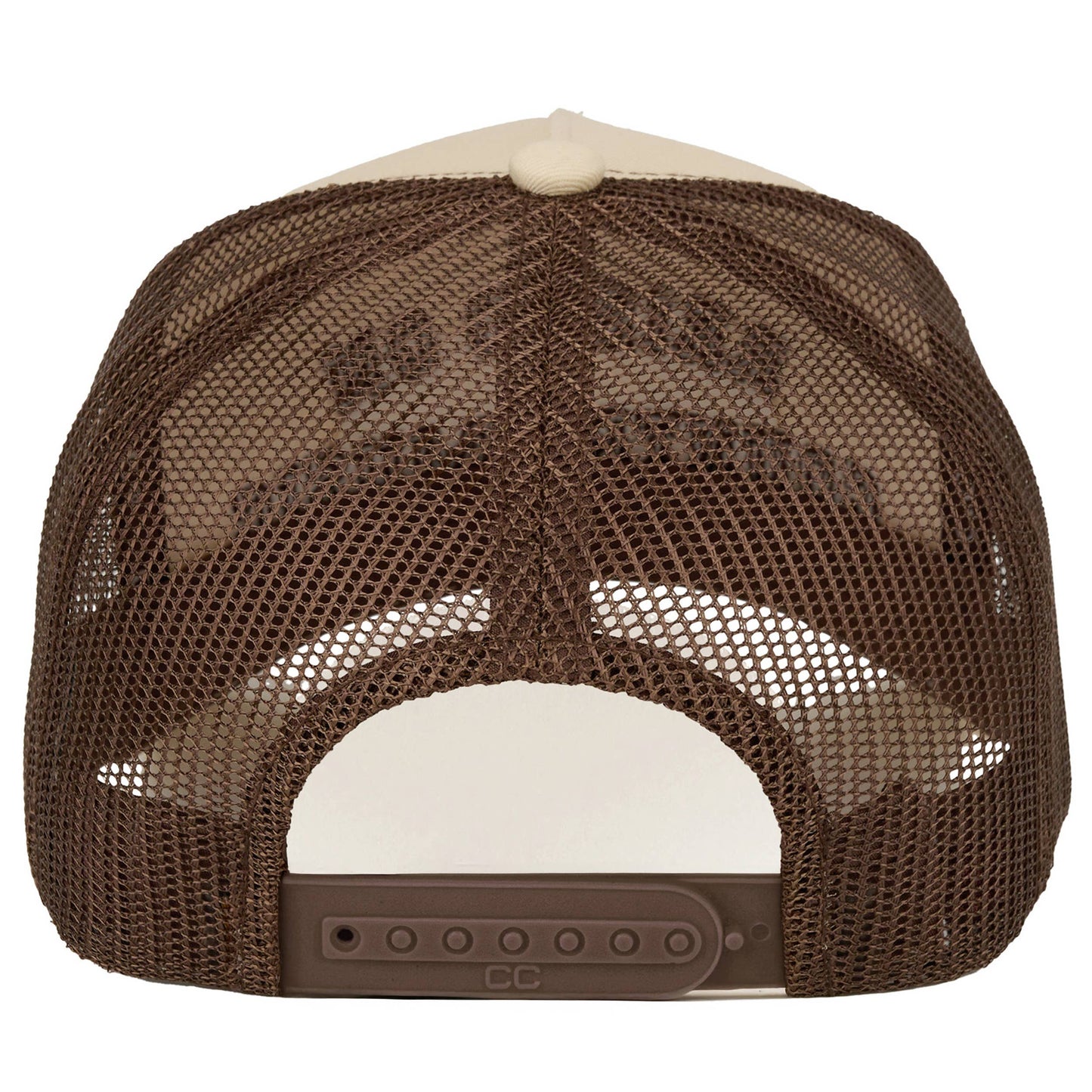 C.C RAISED ON COUNTRY MUSIC Letter on Two Tone Trucker Hat