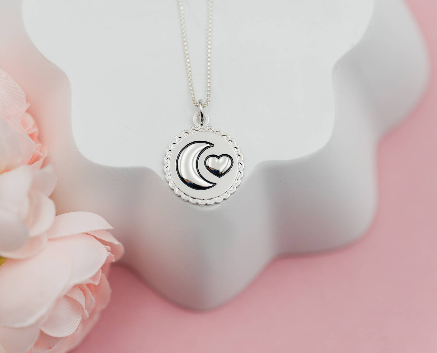 Sterling Silver Kids I Love You to the Moon & Back Necklace