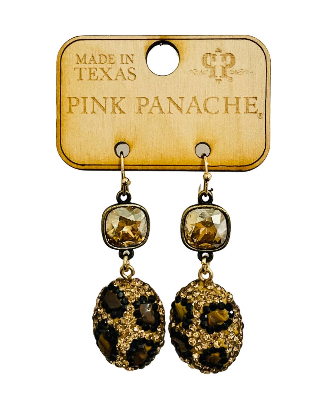 Leopard crystal earring