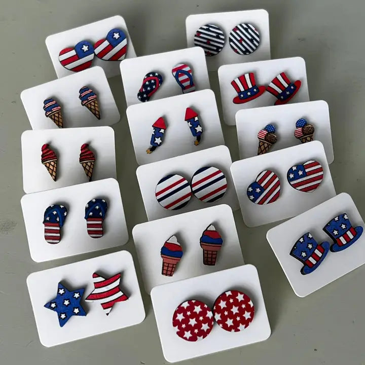 Patriotic Stud Earrings