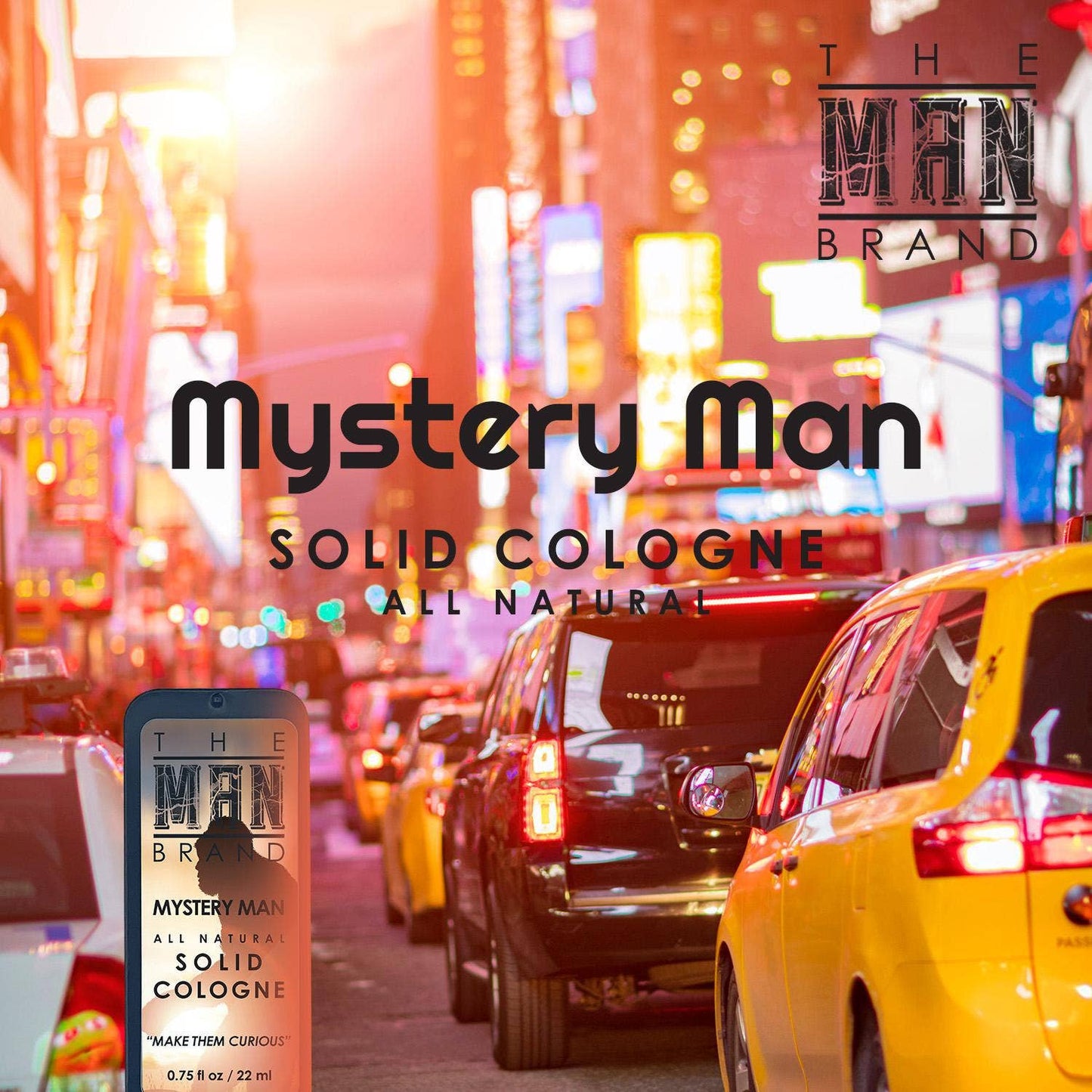 Mystery Man Solid Cologne - Vintage Slide Tin - 0.75 Ounce