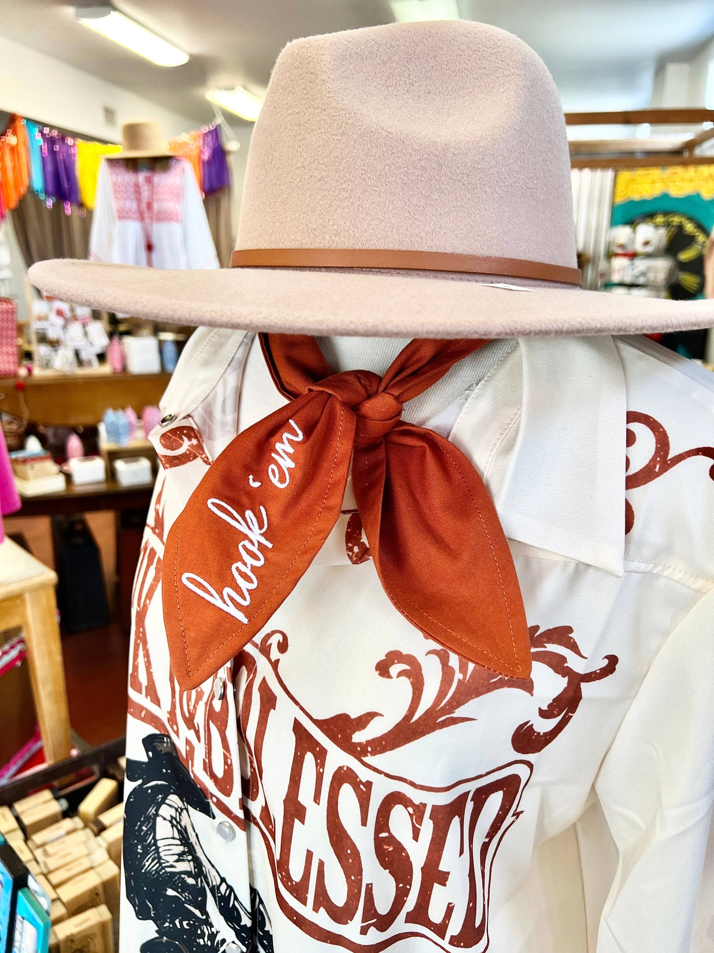 Hook 'Em Ascot Orange Scarf