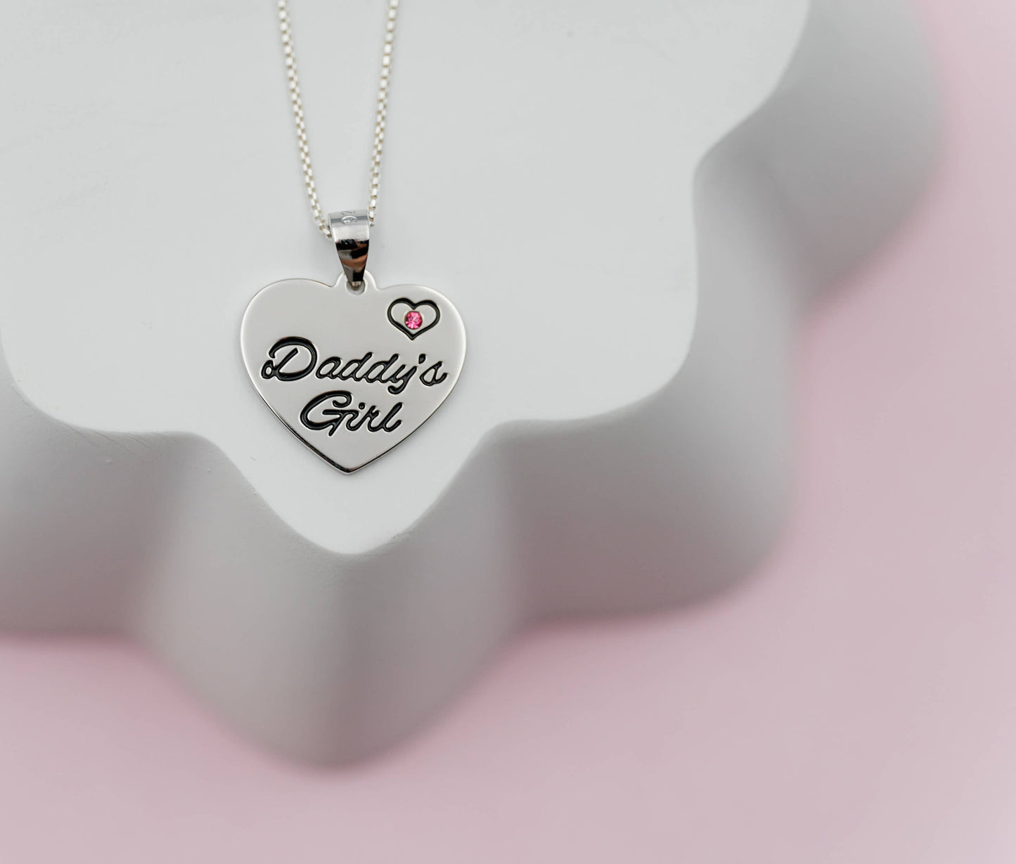 Sterling Silver Daddy's Girl Necklace for Children and Kids