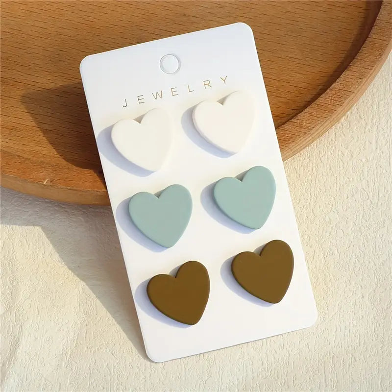 Wooden Heart Earrings