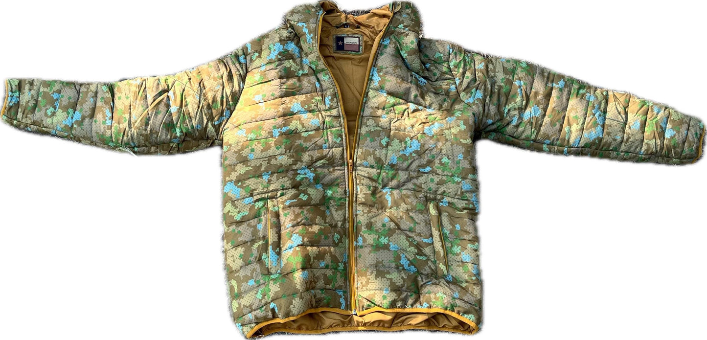 Green Camo Puffer Jacket