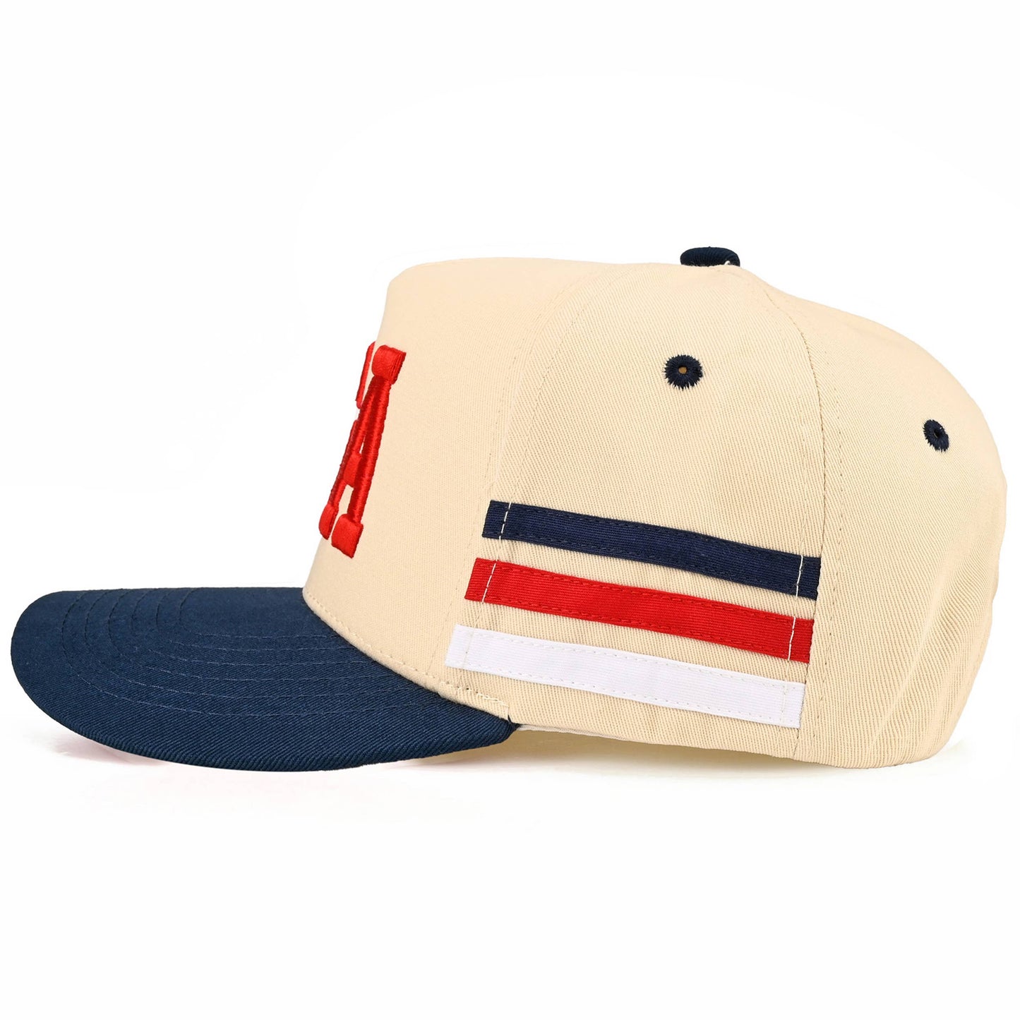 C.C 3 Lines USA Letter on Two Tone Trucker Hat