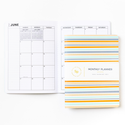 2027 Monthly Planner - Sunset Stripe