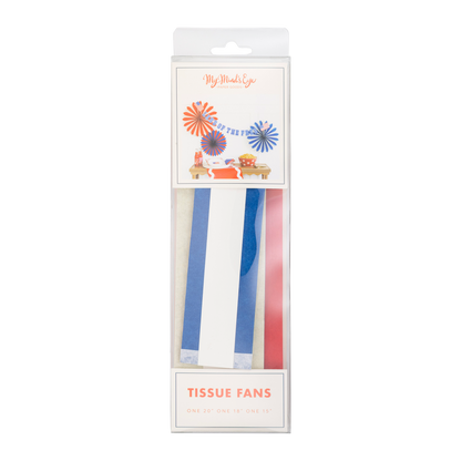 Multi Color Tissue Party Fans