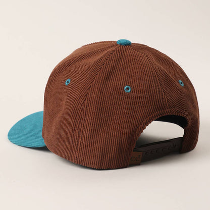 CUTE GHOST Patch Two-Tone Corduroy Trucker Hat