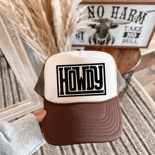 Howdy Printed Trucker Hat