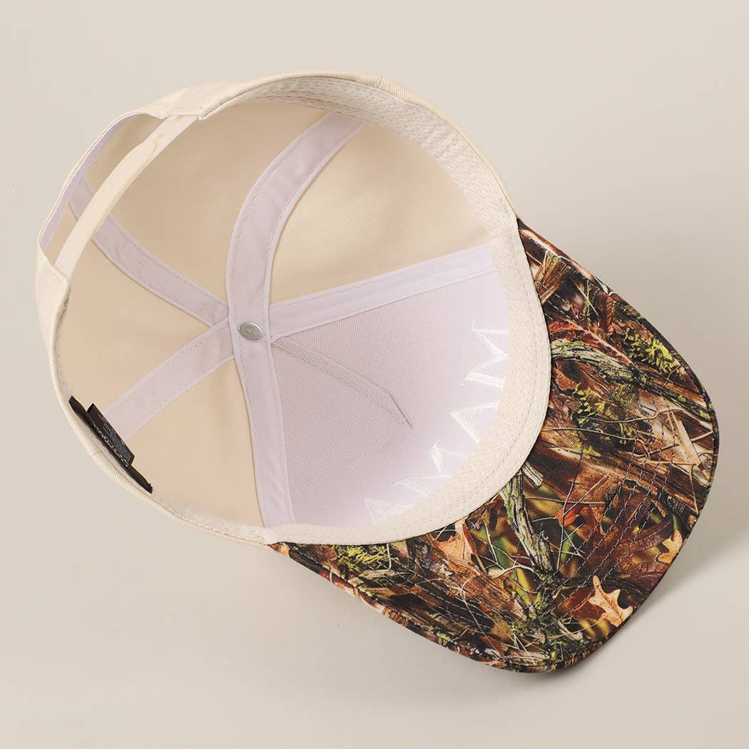 MAMA Letter Embroidery Camo Two-Tone Trucker Hat