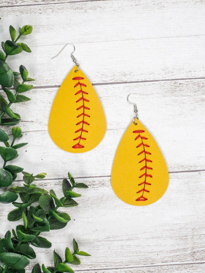 Pitch PleaseSoftball Teardrop Earrings