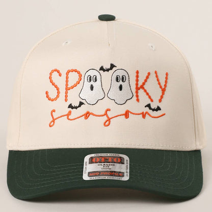 SPOOKY TWO Ghost Embroidered Trucker Hat